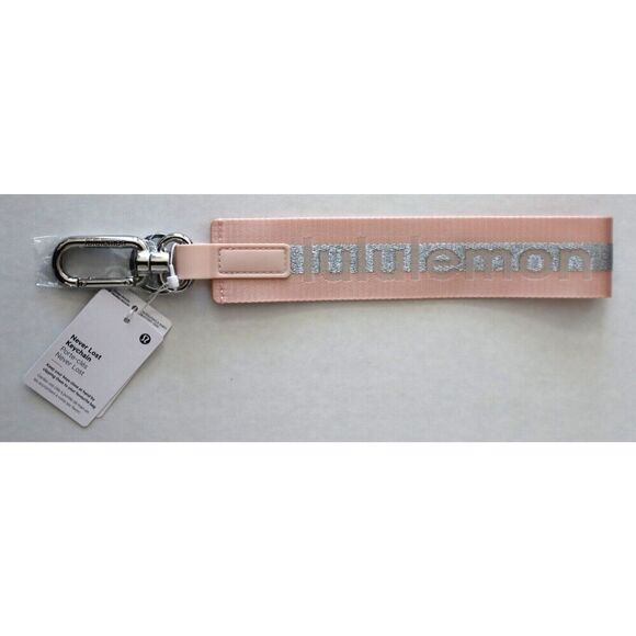 Lululemon LU9BGQS Pink Mist/Silver Never Lost Keychain *Wordmark - Picture 1 of 4